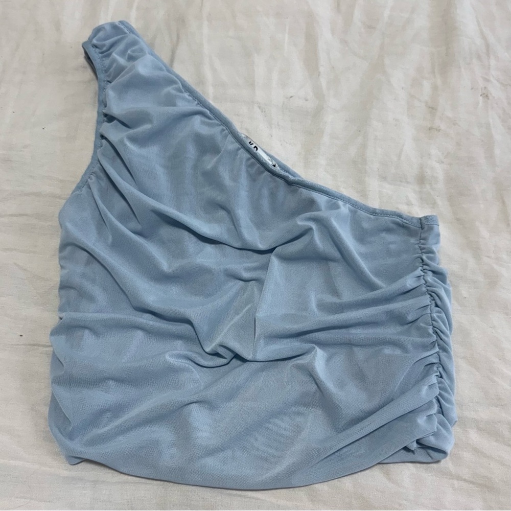 NA-KD Party Draped Mesh Top